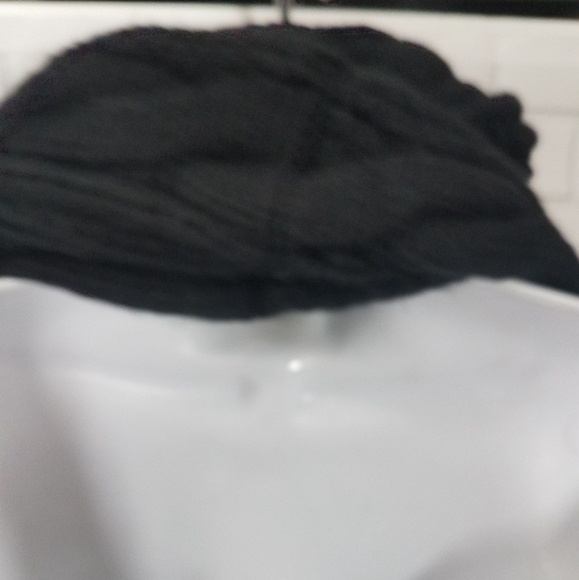 Thick Black Cable Knit Hat and Infinity Scarf - Picture 3 of 14